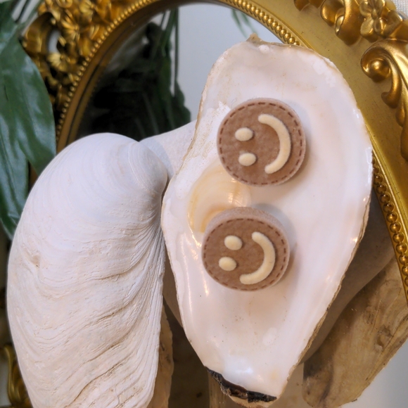 🍑Friendly Emoji Smiley Face Earrings One Size - Picture 9 of 10